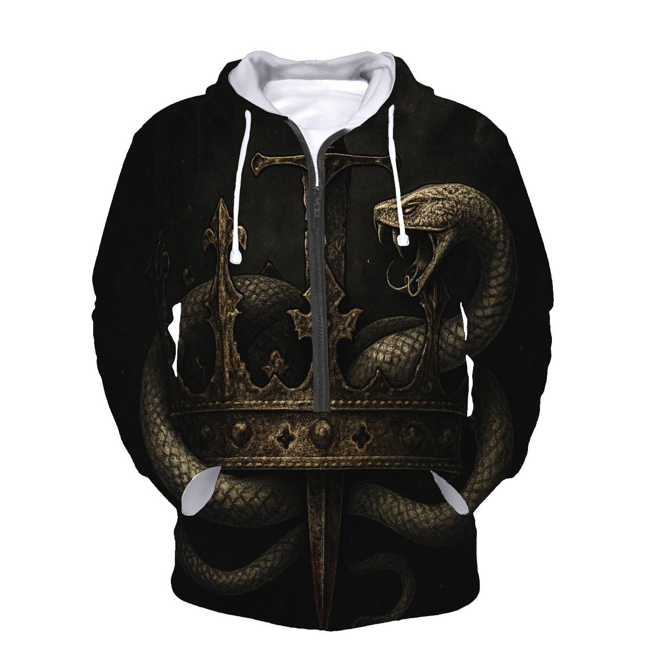 Crown Of Decay And Serpent Steel hoodie designs