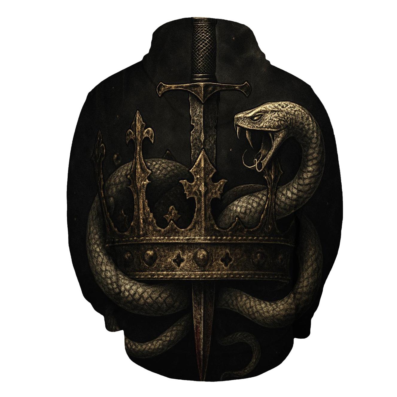 Crown Of Decay And Serpent Steel hoodie designs