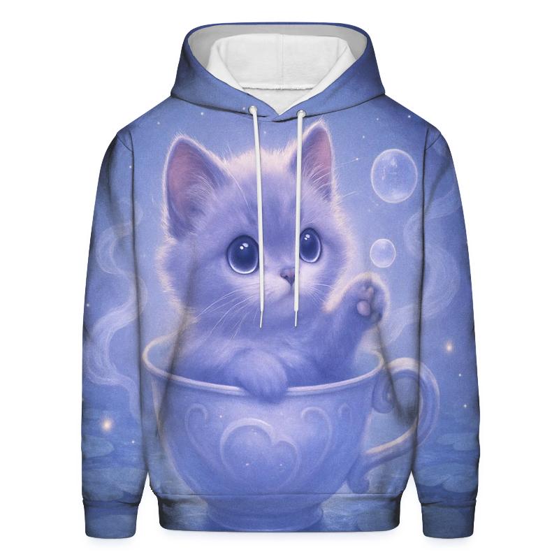 Moonlit Teacup Kitten Drift hoodie designs
