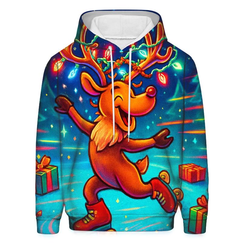 Reindeer Roller Disco Blizzard zip-up hoodies
