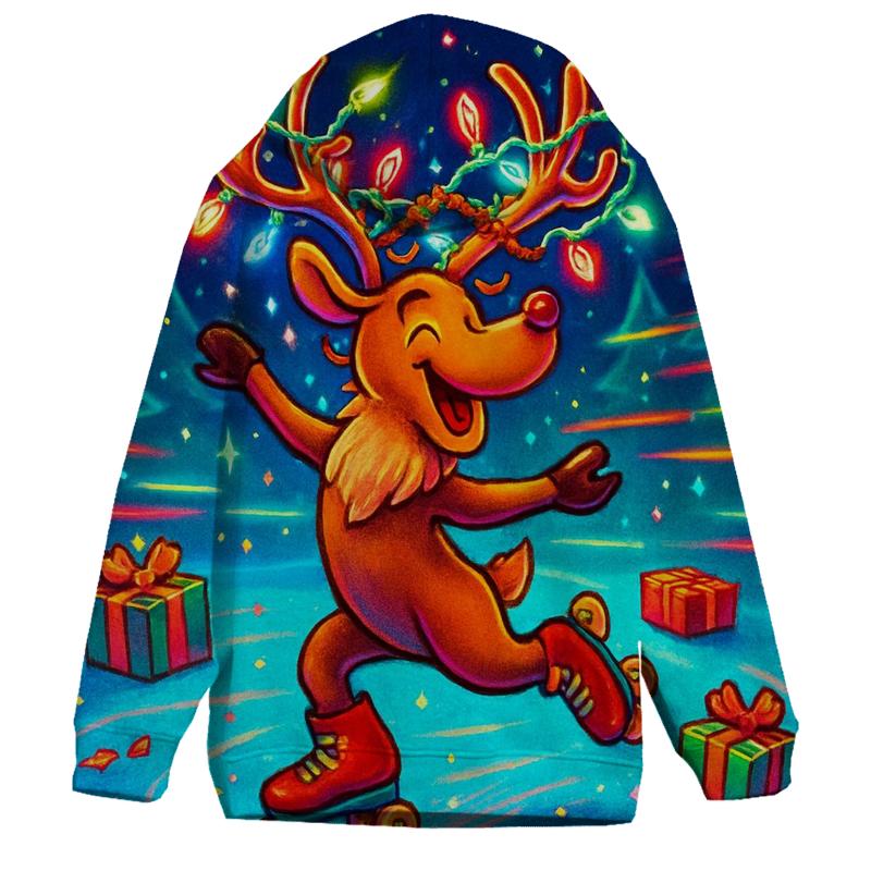 Reindeer Roller Disco Blizzard zip-up hoodies