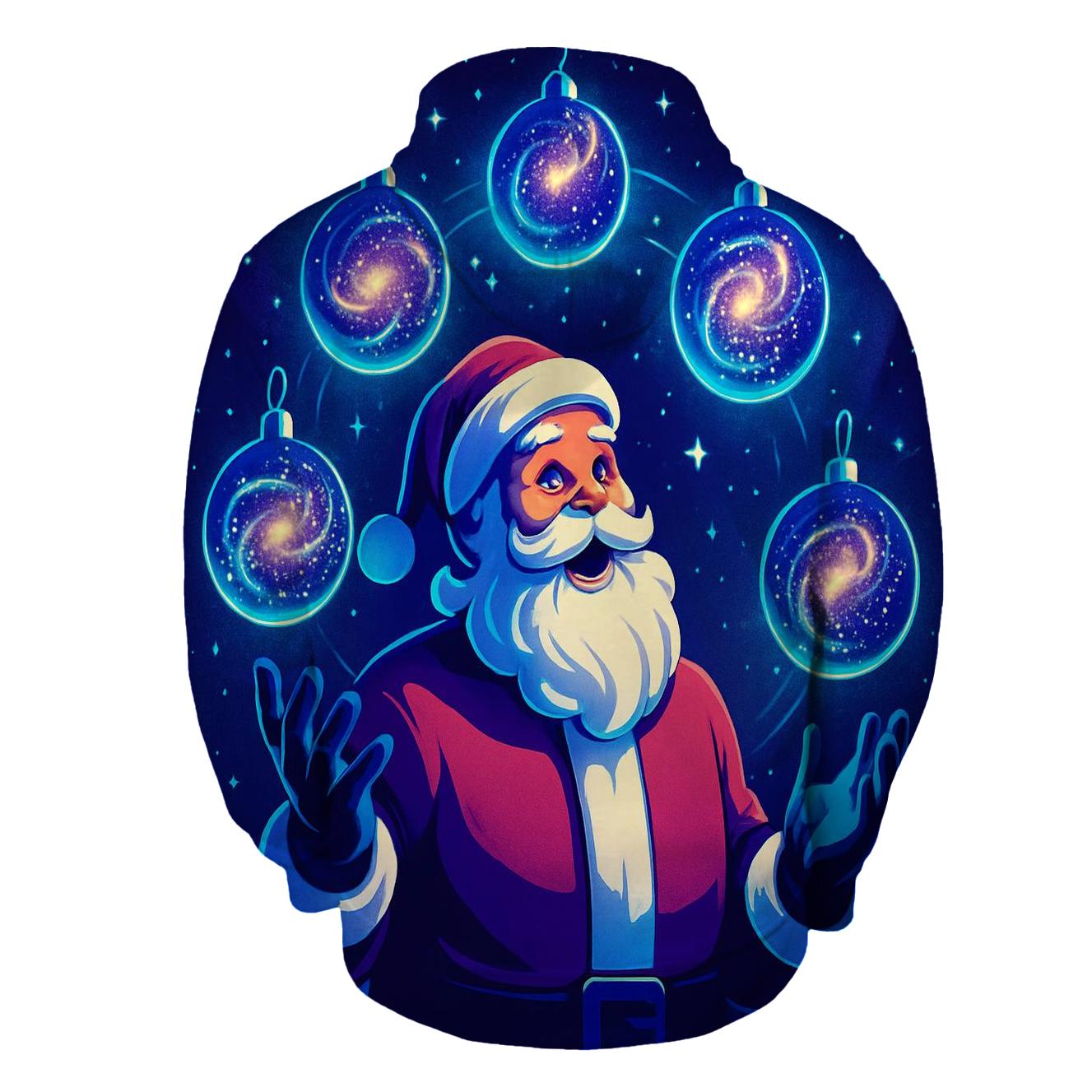 Galactic Ornament Juggler Santa hoodie designs