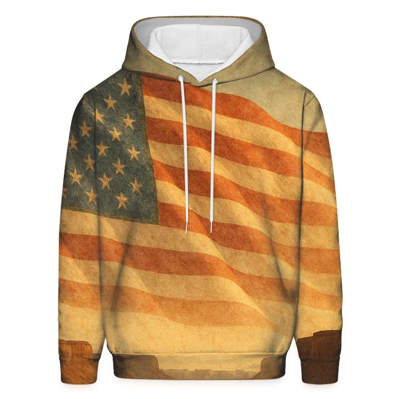 Vintage Frontier Flag Horizon zip-up hoodies