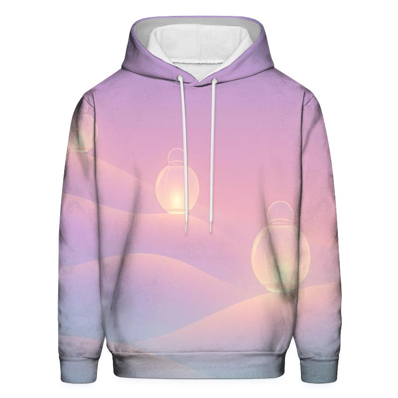 Pastel Mirage Lantern Dunes printed hoodies