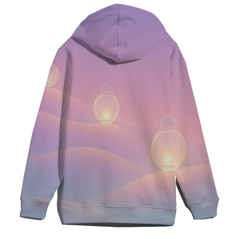 Pastel Mirage Lantern Dunes printed hoodies