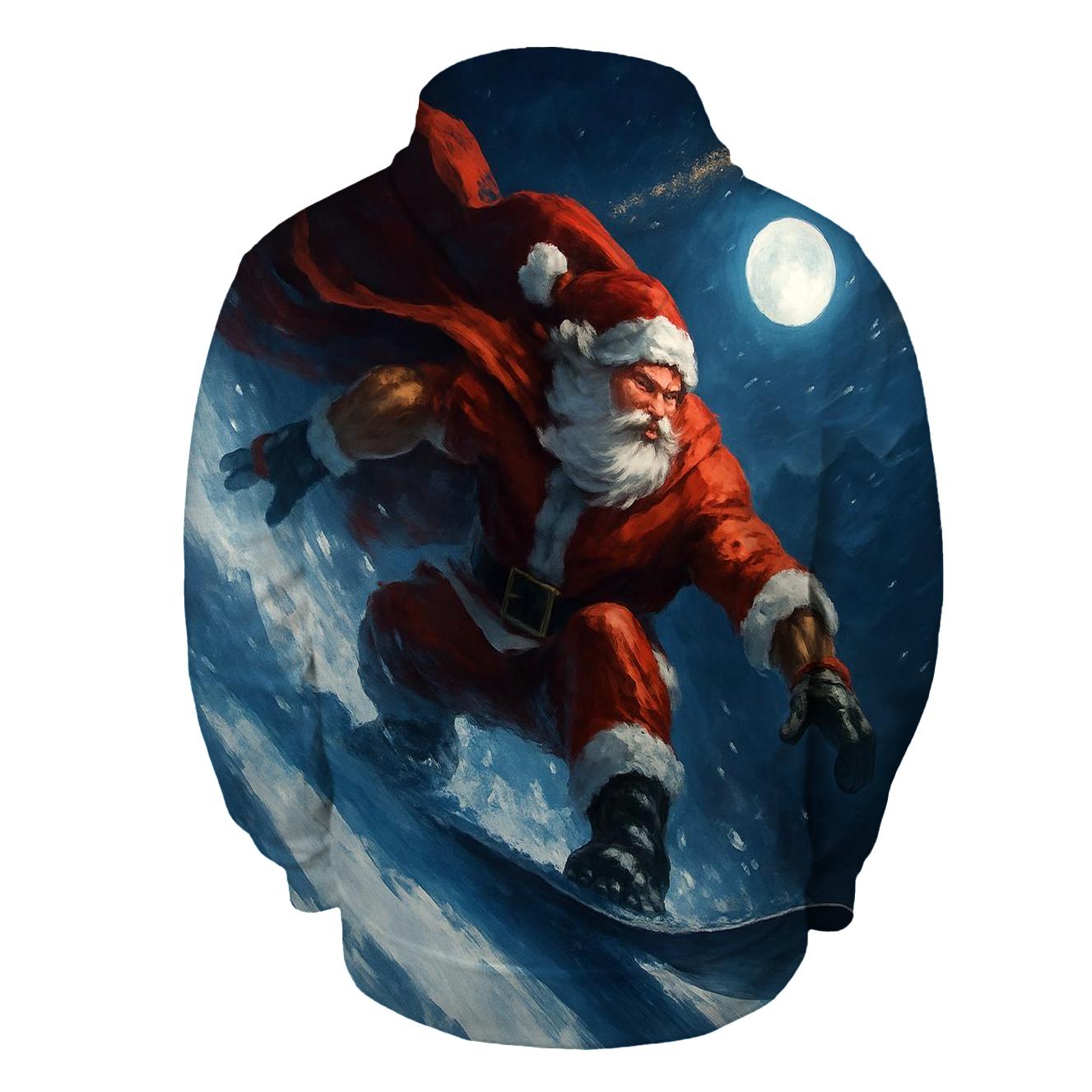 Santa Snowboard Comet Trail premium hoodies