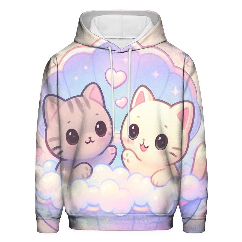 Rainbow Bubble Bath Cats hoodie designs