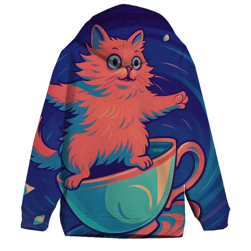 Surreal Teacup Carousel Cat hoodie styles