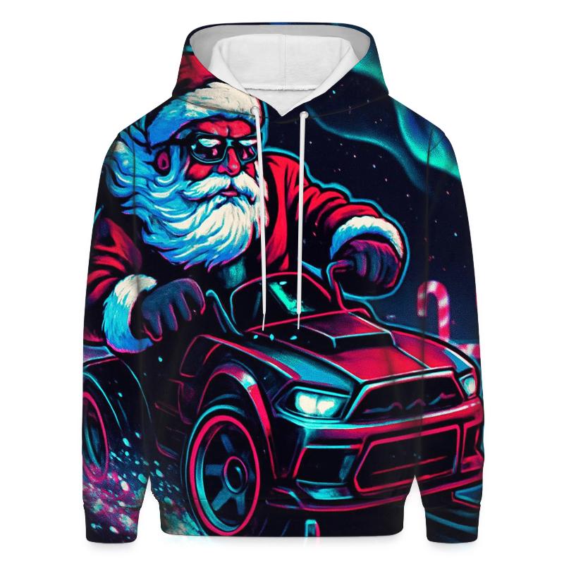 Neon Midnight Santa Drift hoodie styles