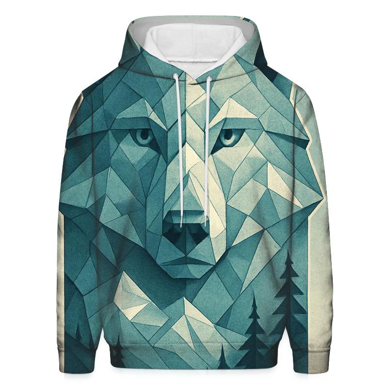 Mountain Monolith Wolf Totem graphic hoodies
