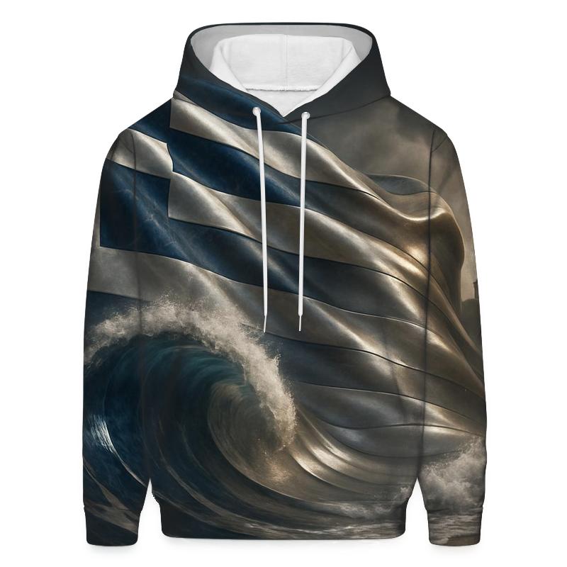 Greece Marble Sea Mosaic printed hoodies