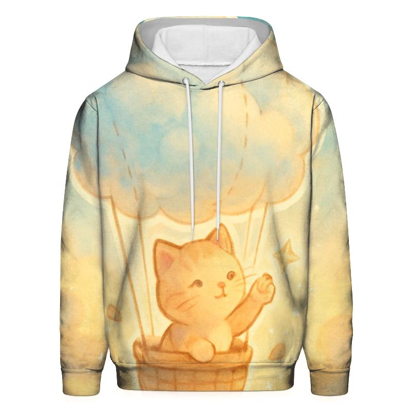 Sunrise Balloon Basket Kitten hoodie styles