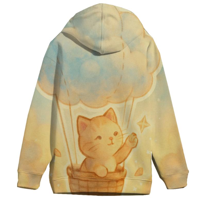 Sunrise Balloon Basket Kitten hoodie styles