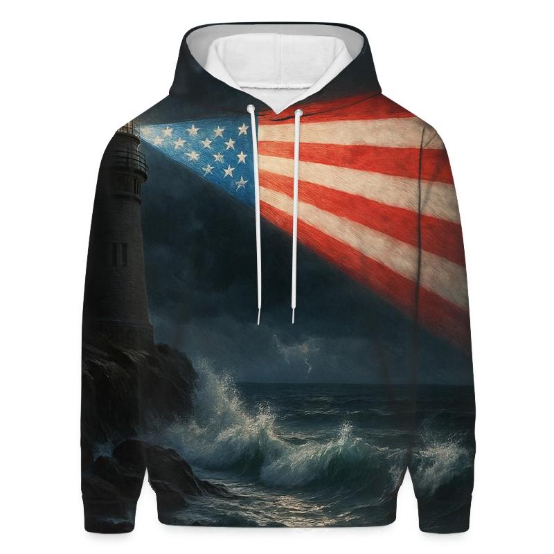 Ocean Rescue Flag Beacon printed hoodies