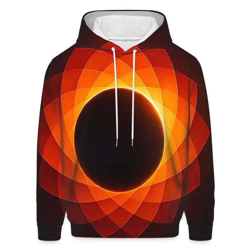 Golden Eclipse Petal Halo graphic hoodies