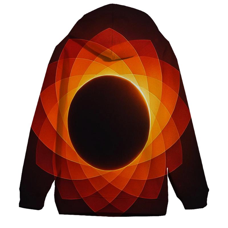 Golden Eclipse Petal Halo graphic hoodies