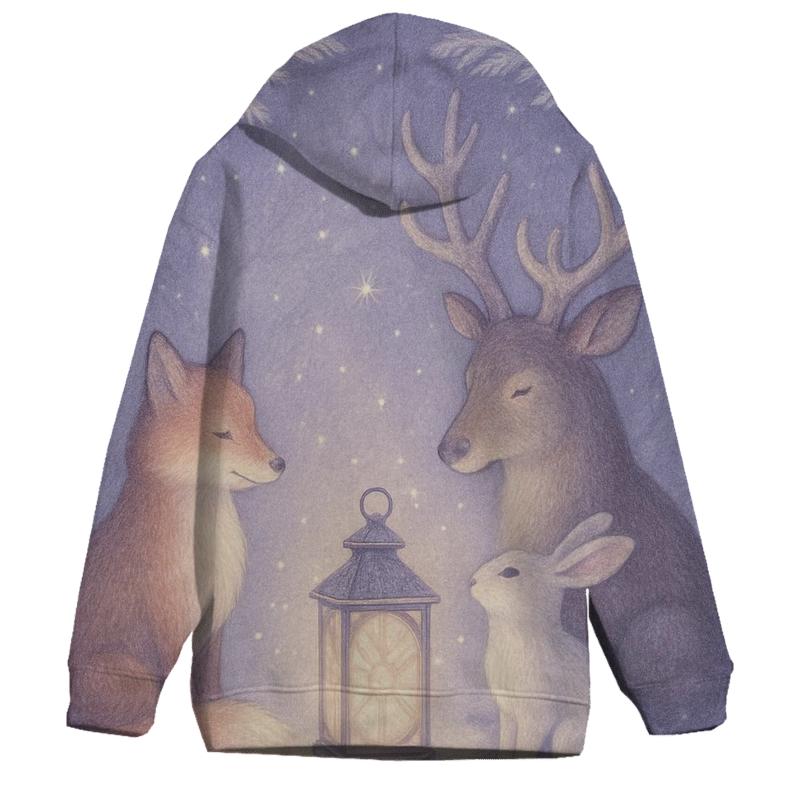 North Pole Wildlife Carol Circle hoodies fashion