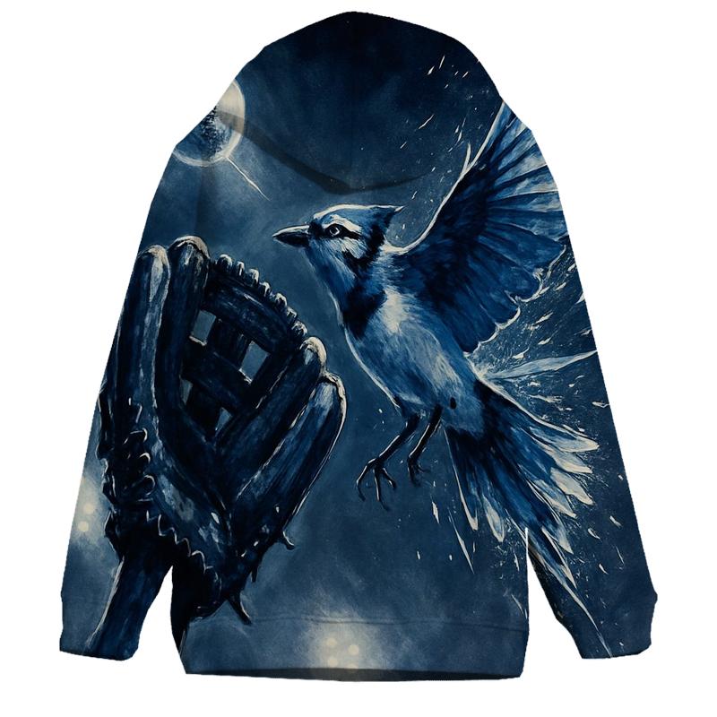 Frozen Night Catch Blue Jays embroidered hoodies