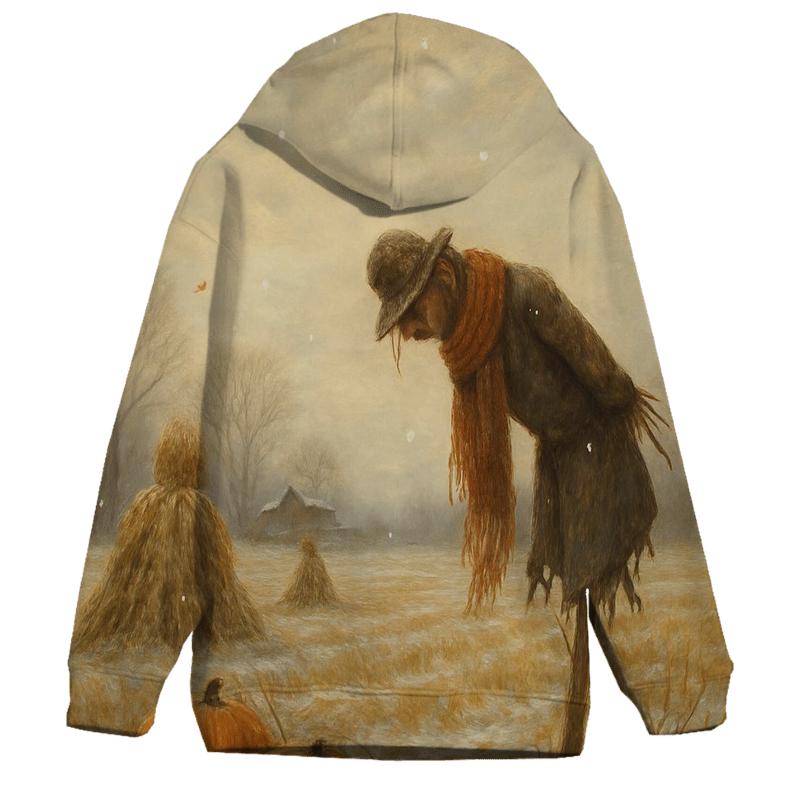 First Snow Over Late Harvest Fields zip-up hoodies