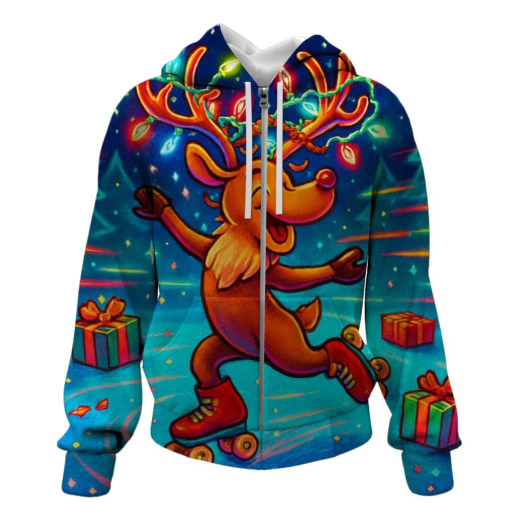 Reindeer Roller Disco Blizzard custom hoodies