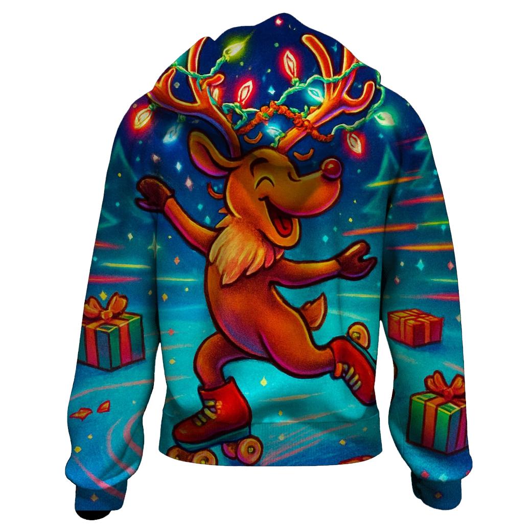 Reindeer Roller Disco Blizzard custom hoodies