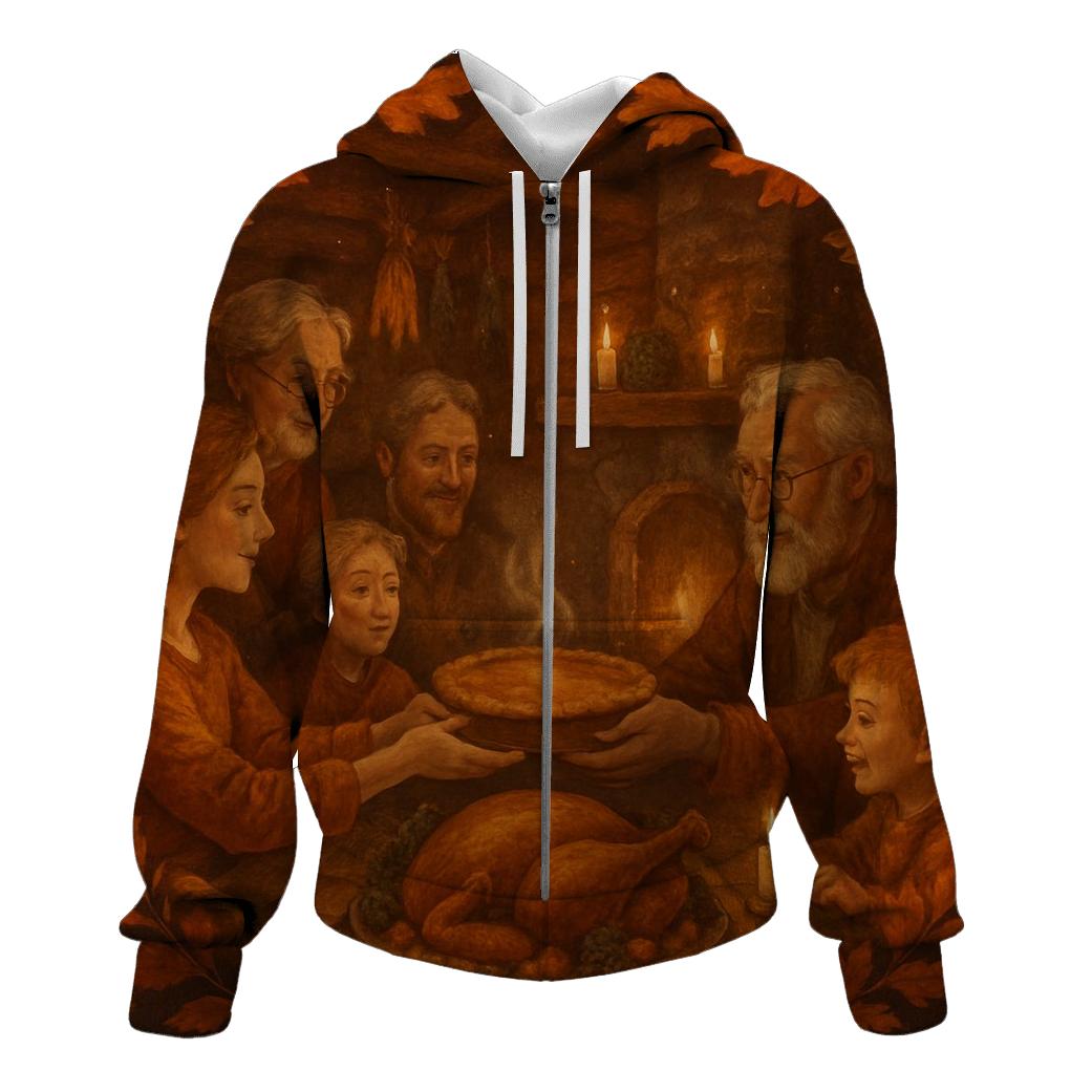 Candlelit Gratitude Cabin Supper custom hoodies