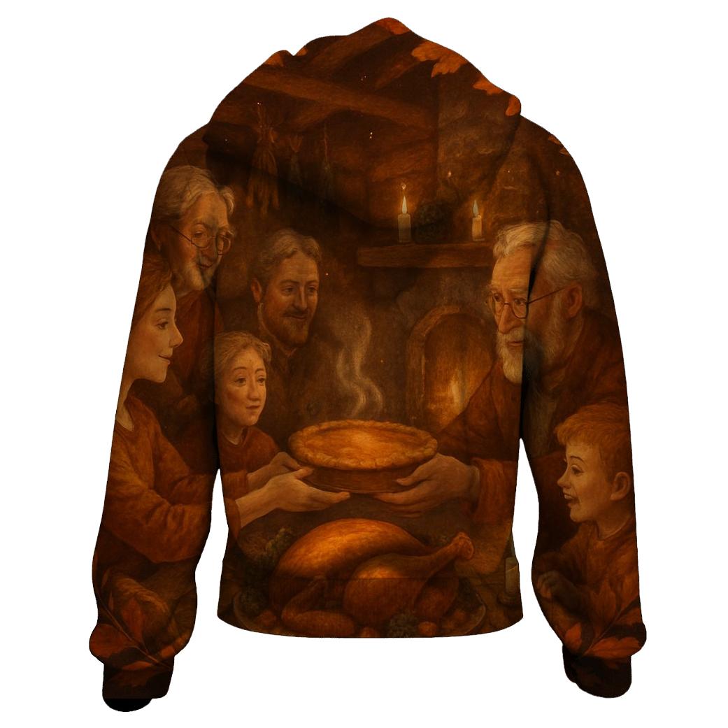 Candlelit Gratitude Cabin Supper custom hoodies
