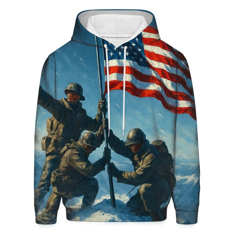 Mountain Summit Pledge With Ice Blue Shadows zip-up hoodies
