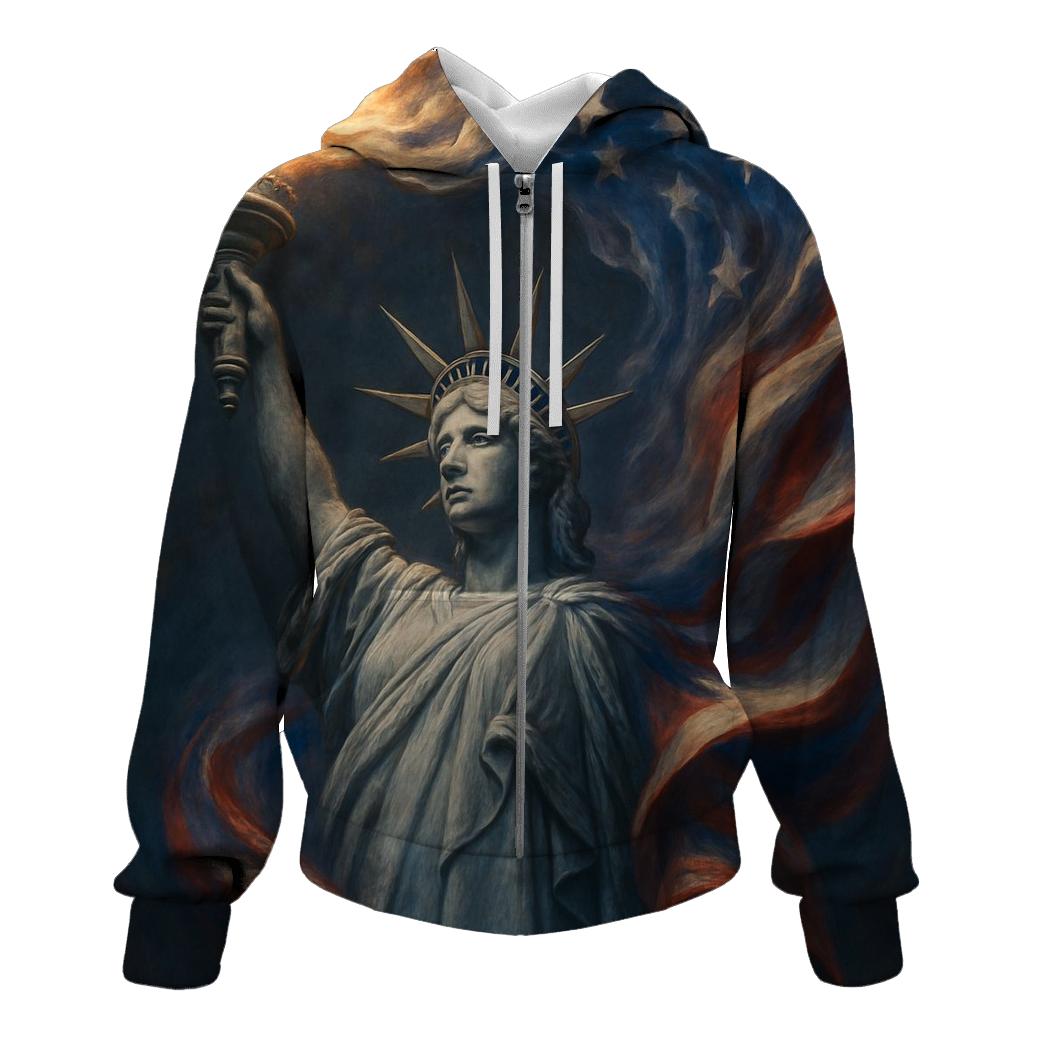 Marble Liberty Torchwave custom hoodies