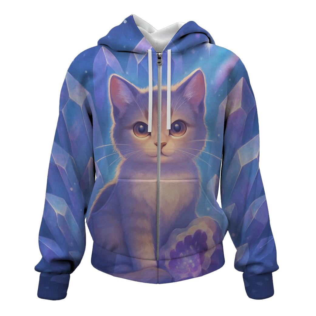 Crystal Cavern Purring Kitten heavyweight hoodies