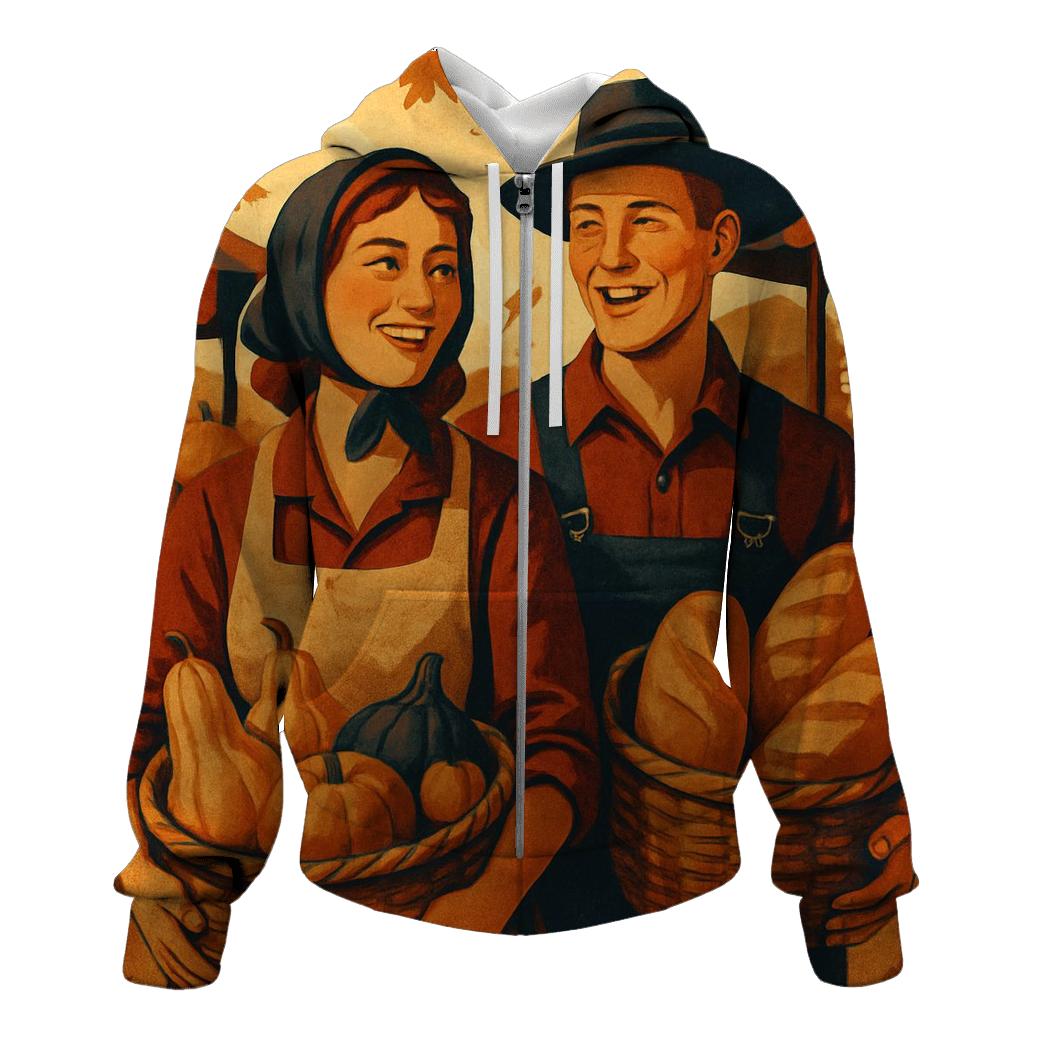 Autumn Market Basket Of Plenty pullover hoodies