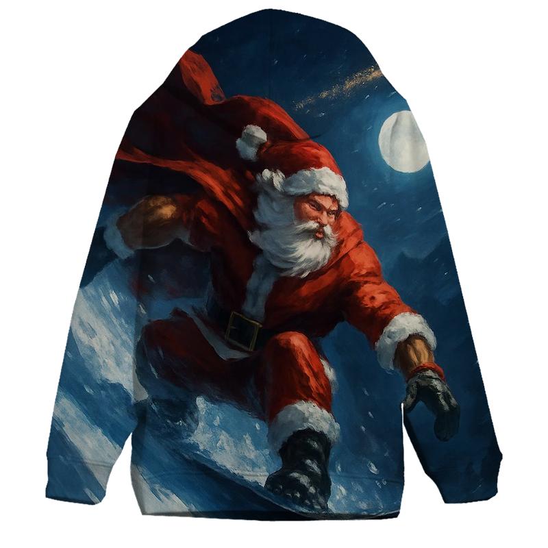 Santa Snowboard Comet Trail pullover hoodies