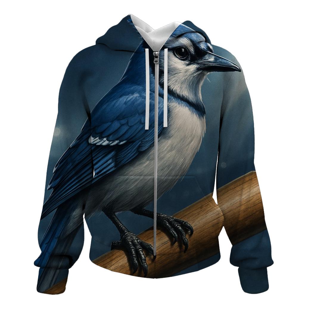 Blue Jays Bat Perch Close Up zip-up hoodies