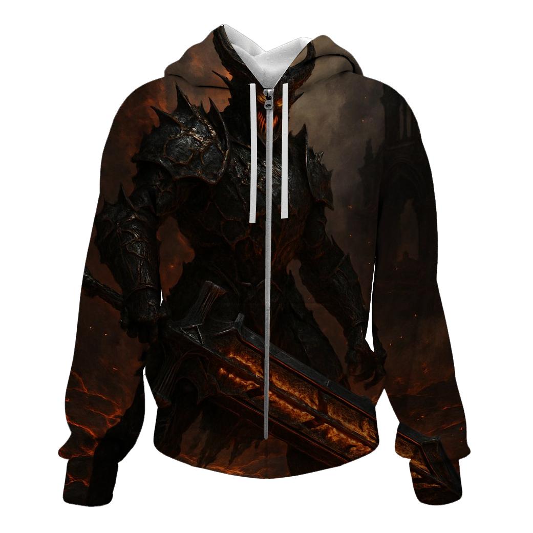 Lava Heart Cathedral Knight designer hoodies