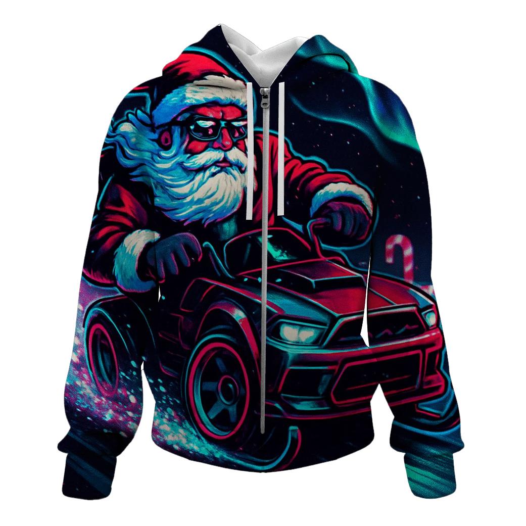 Neon Midnight Santa Drift hoodie styles