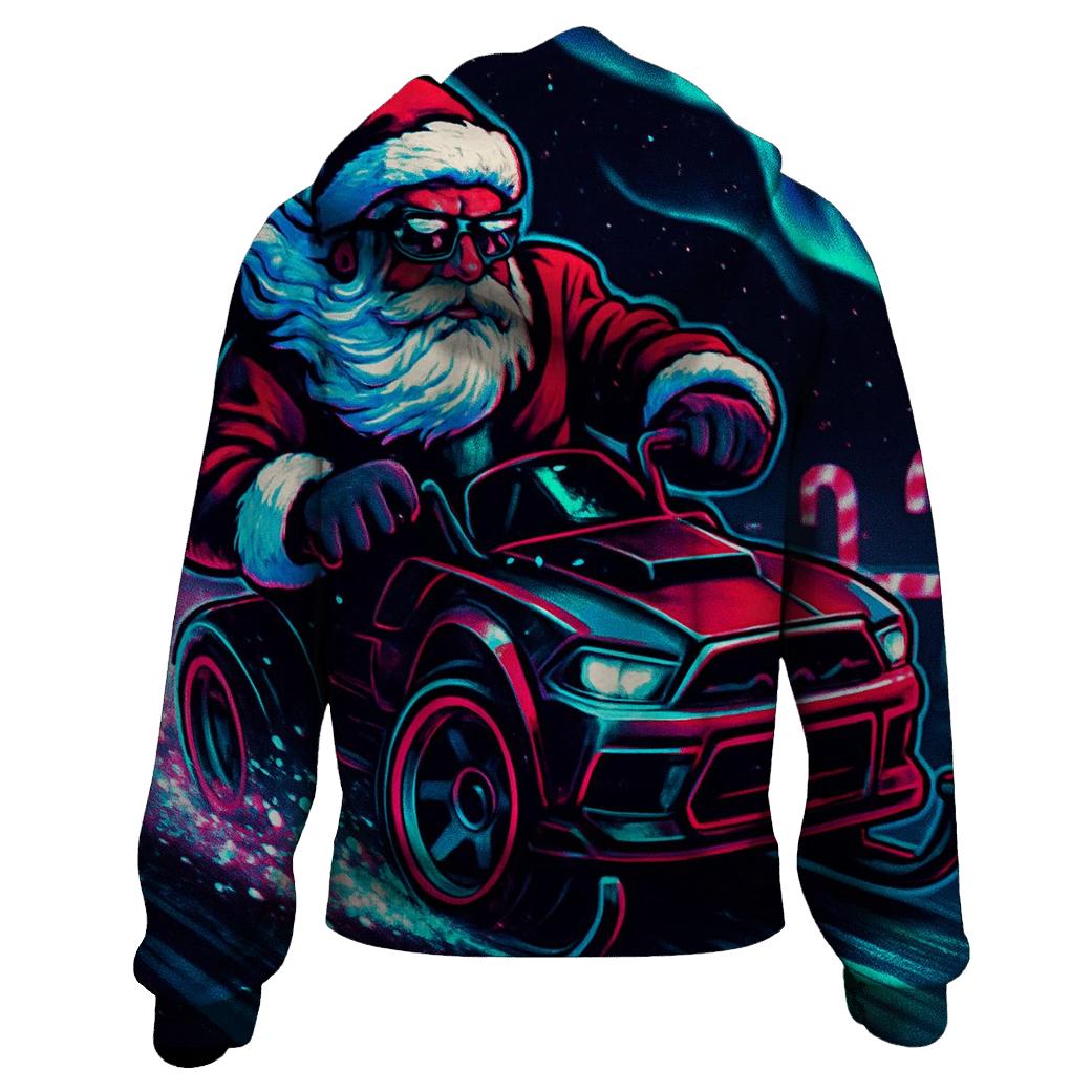 Neon Midnight Santa Drift hoodie styles