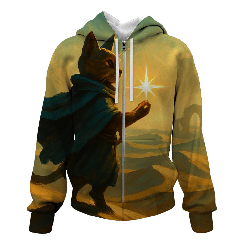Desert Mirage Nomad Cat graphic hoodies