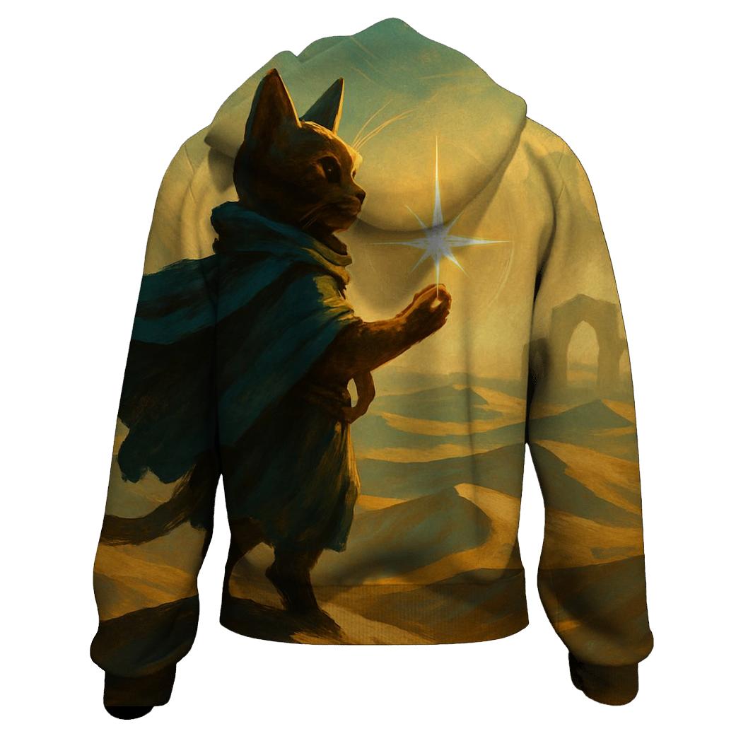 Desert Mirage Nomad Cat graphic hoodies