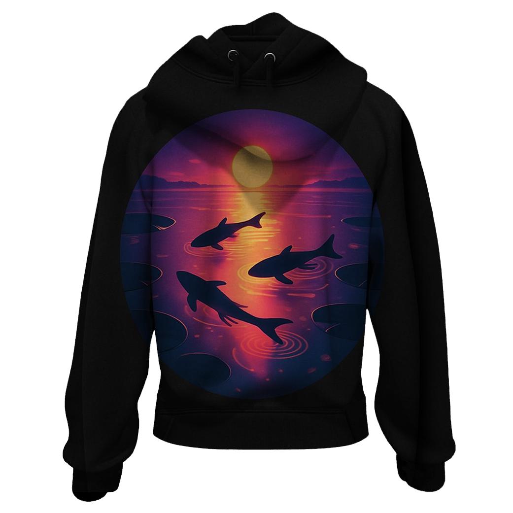 Koi Sun Path Reflection custom hoodies