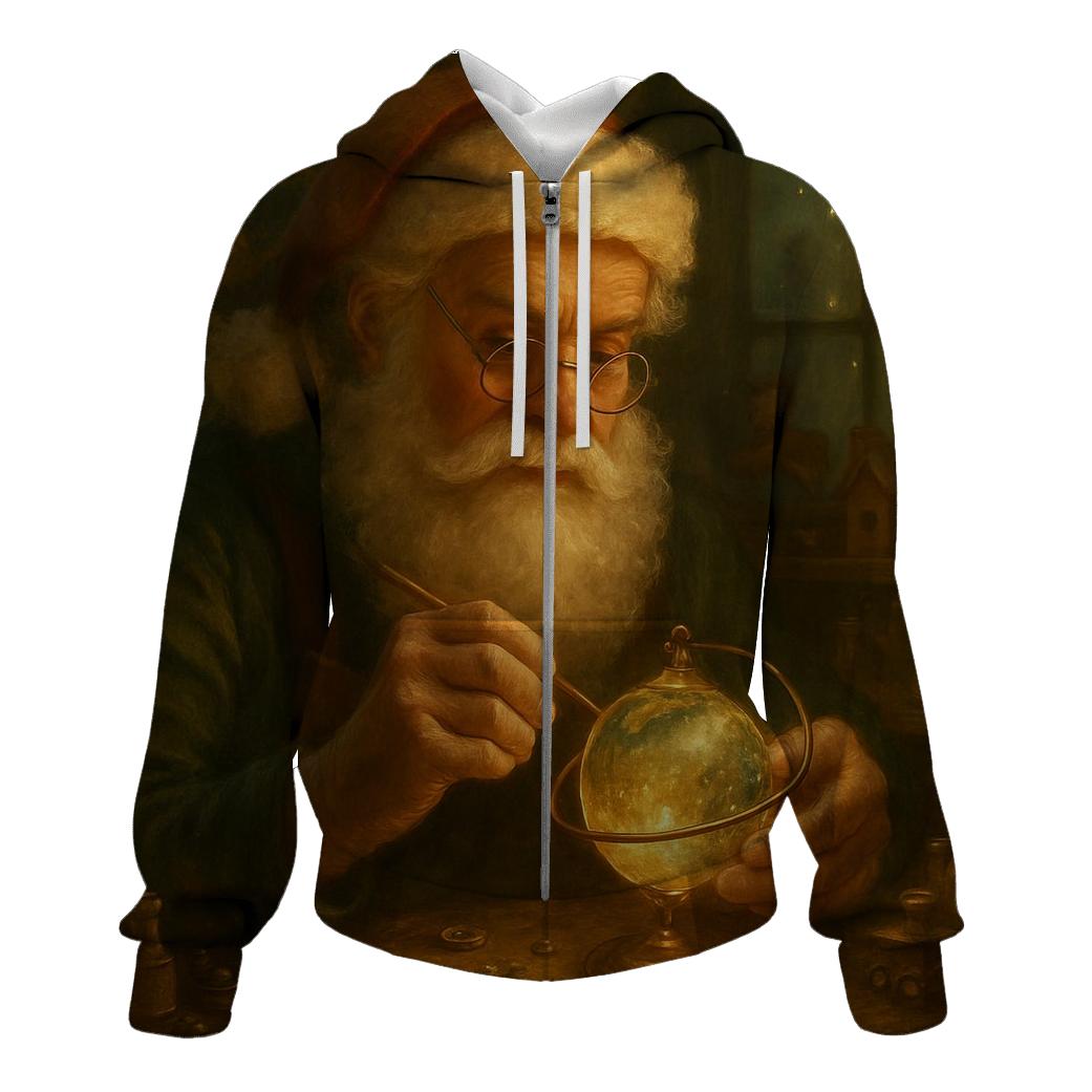 Starlit Workshop Clockmaker Santa heavyweight hoodies