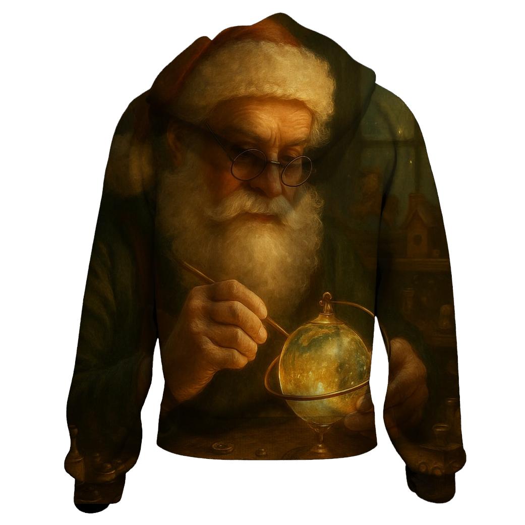 Starlit Workshop Clockmaker Santa heavyweight hoodies