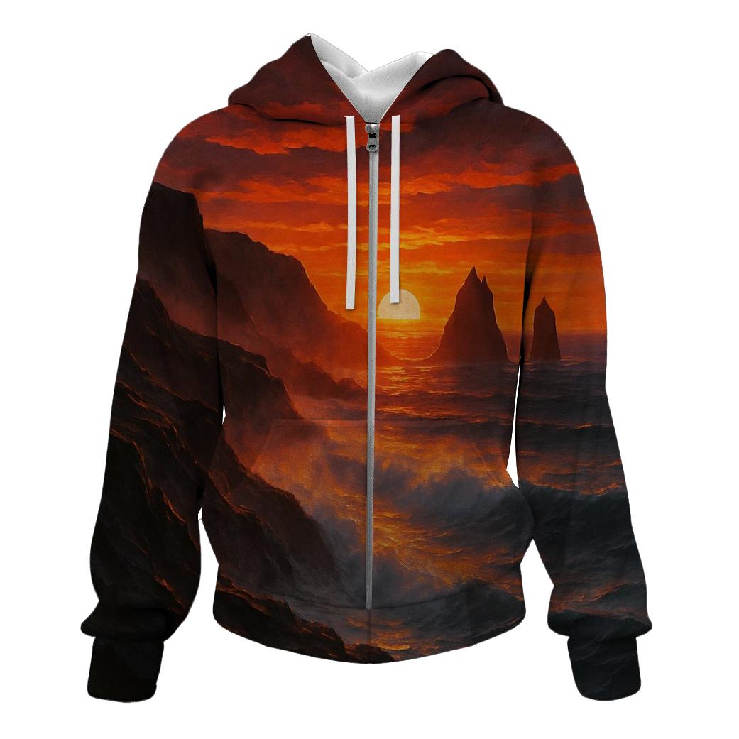 Volcanic Coast Emberfall zip-up hoodies