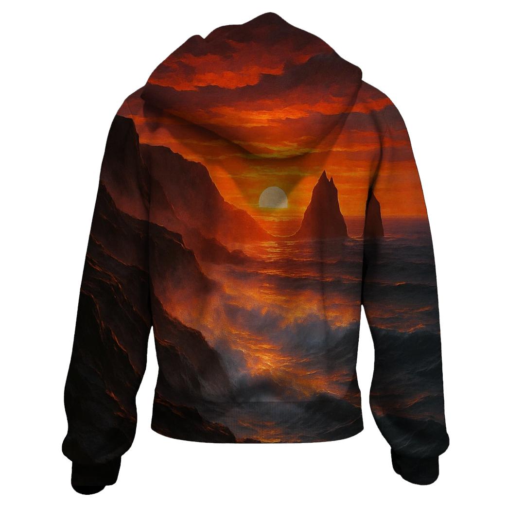 Volcanic Coast Emberfall zip-up hoodies