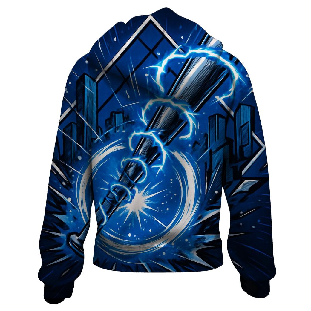 Coiled Bat Thunder Break printed hoodies