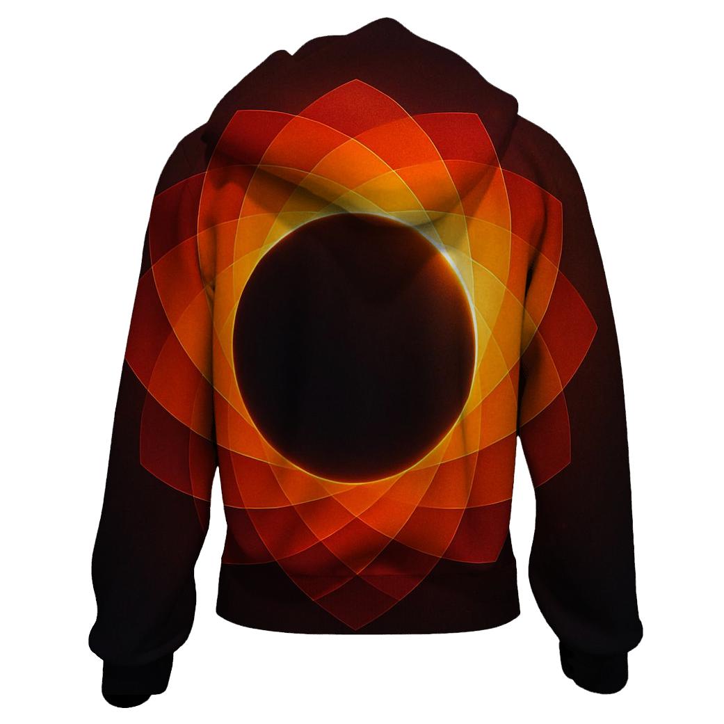 Golden Eclipse Petal Halo custom hoodies