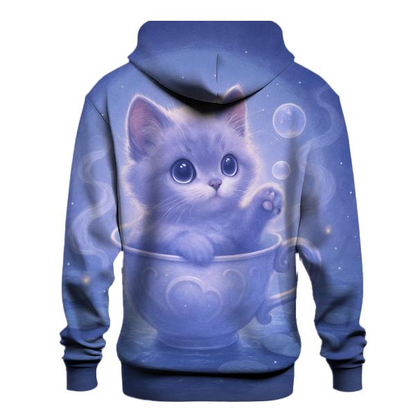 Moonlit Teacup Kitten Drift custom hoodies