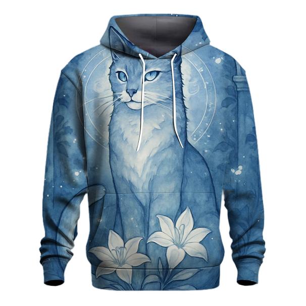 Moonlit Garden Guardian Cat hoodie designs