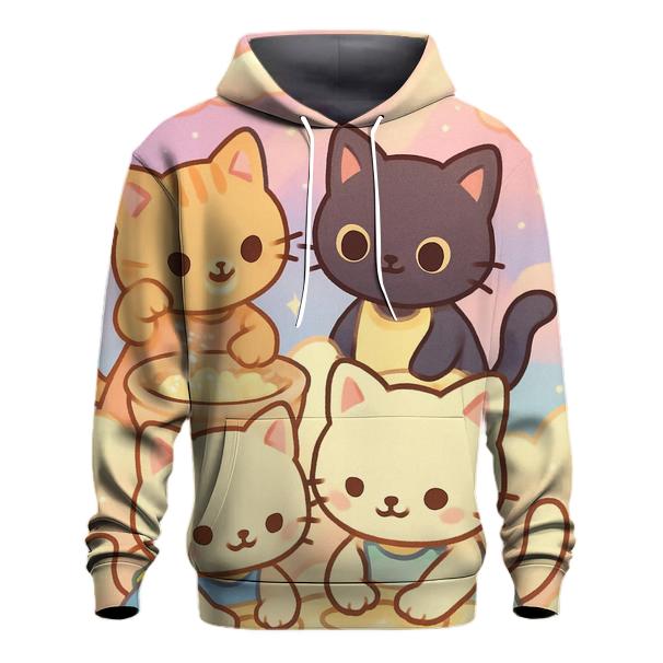 Cloud Bakery Kittens graphic hoodies