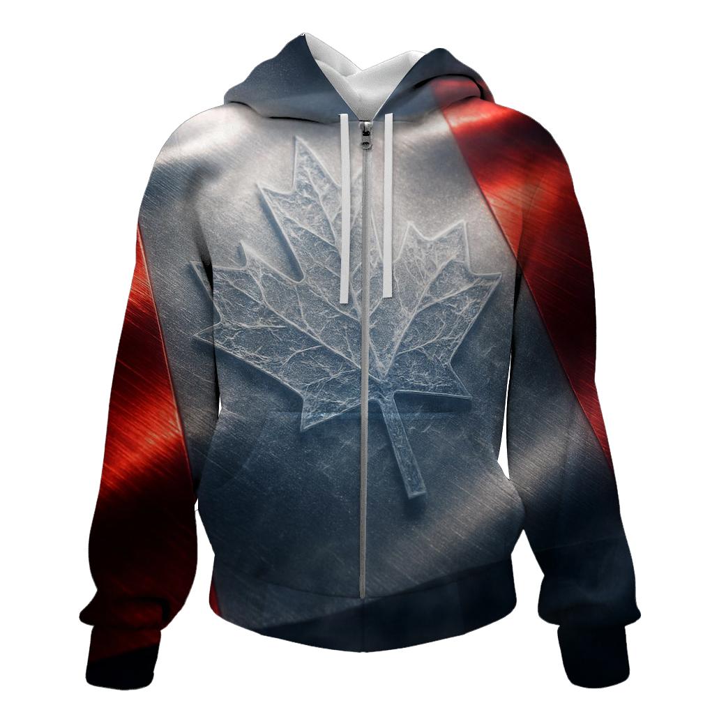 Canada Maple Leaf Frost Metallurgy hoodie trends