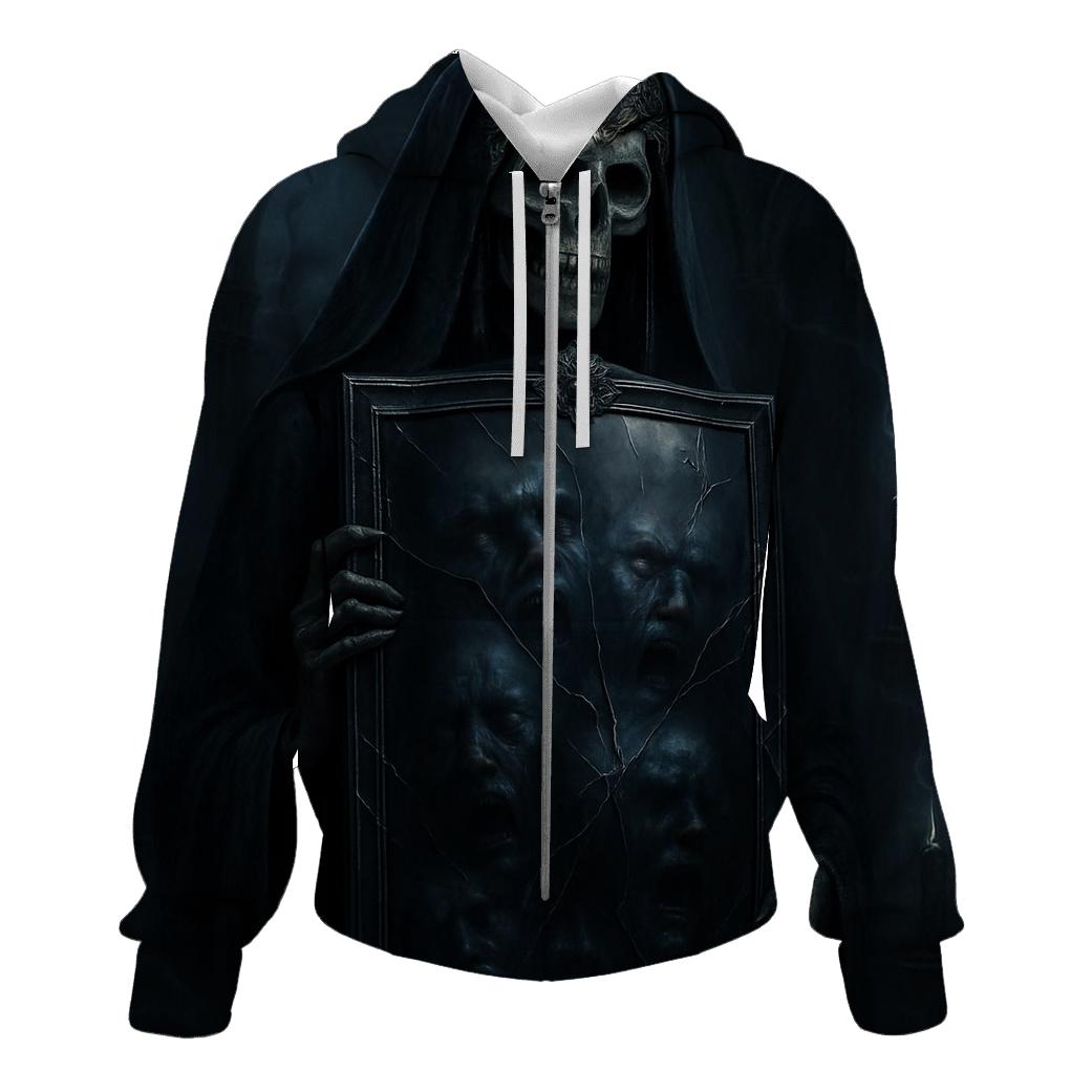 Obsidian Mirror Of The Wailing Masks zip-up hoodies
